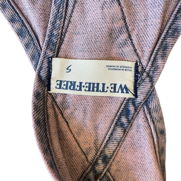 FREE PEOPLE Ziggy Pink Dreams Denim Overalls - Picture 8 of 15